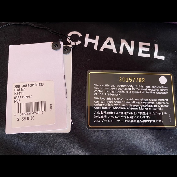 Classic Flap Dark Purple Quilted Rectangular Mini - Picture 15 of 16